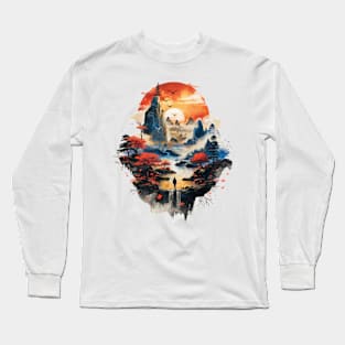 Immersive Fantasy Landscape Long Sleeve T-Shirt